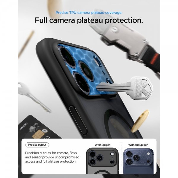 Spigen iPhone 17 Pro Max Ultra Hybrid MagFit Frost Black -suojakuori