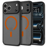 Spigen iPhone 17 Pro Max -kuori Ultra Hybrid MagFit Frost Black Orange