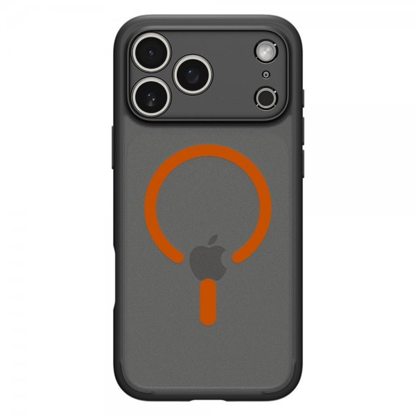 Spigen iPhone 17 Pro Max -kuori Ultra Hybrid MagFit Frost Black Orange