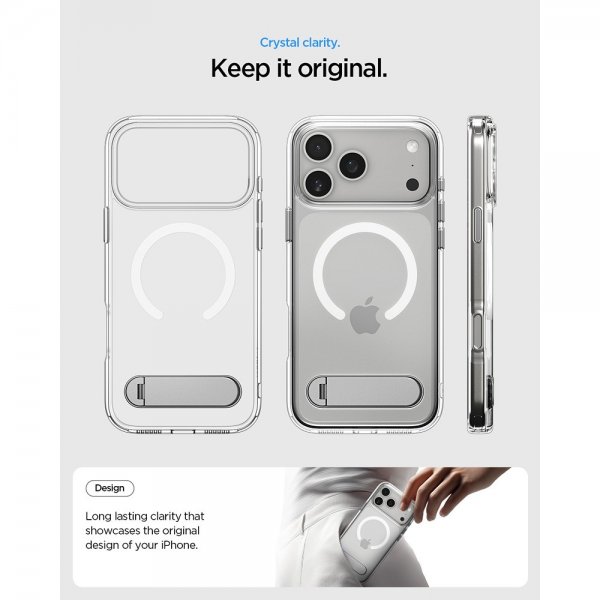 Spigen iPhone 17 Pro Max Ultra Hybrid S MagFit kirkas valkoinen kuori