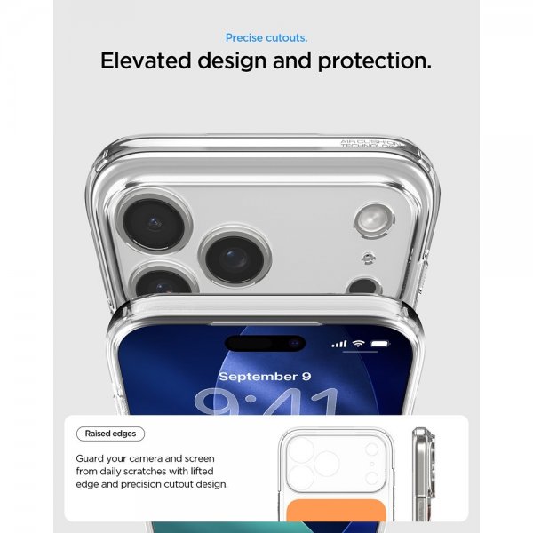 Spigen iPhone 17 Pro Max -kuori Ultra Hybrid T MagFit Glossy Orange