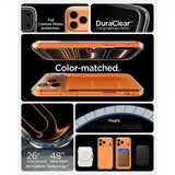 Spigen iPhone 17 Pro Max -kuori Ultra Hybrid T MagFit Glossy Orange