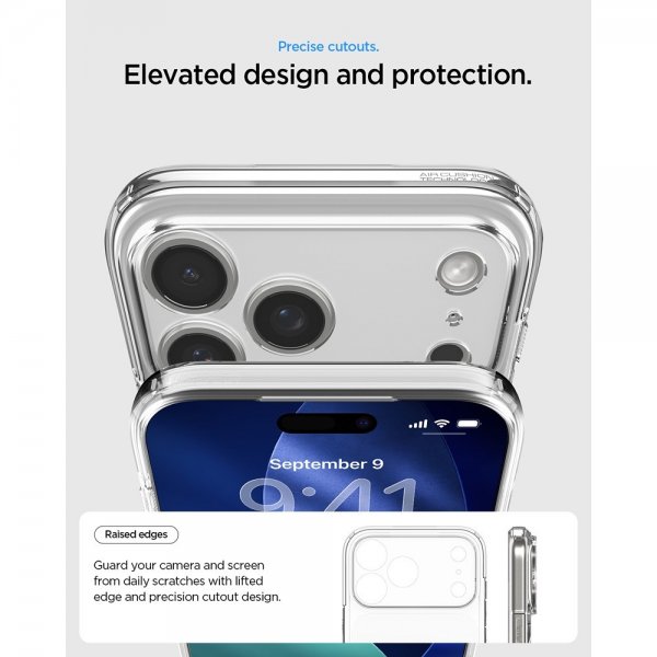Spigen iPhone 17 Pro Max -kuori Ultra Hybrid T MagFit Glossy White