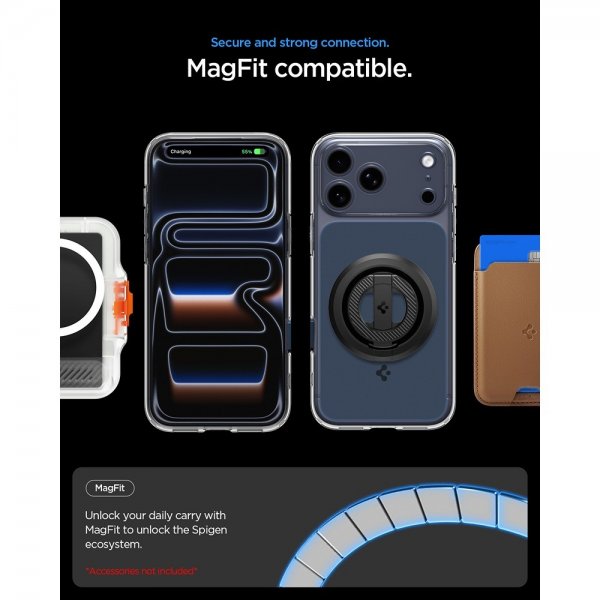 Spigen iPhone 17 Pro Max Ultra Hybrid T MagFit Mattasininen kuori