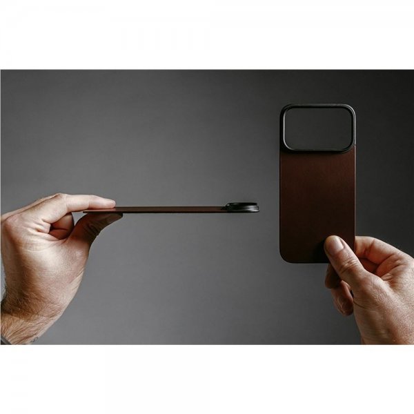 Nomad iPhone 17 Pro Max Skin Mag Nahkatakaosa Rustic Brown