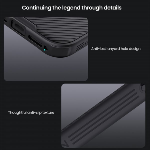 Nillkin iPhone 17 Pro CamShield Pro MagSafe -suojakuori, musta