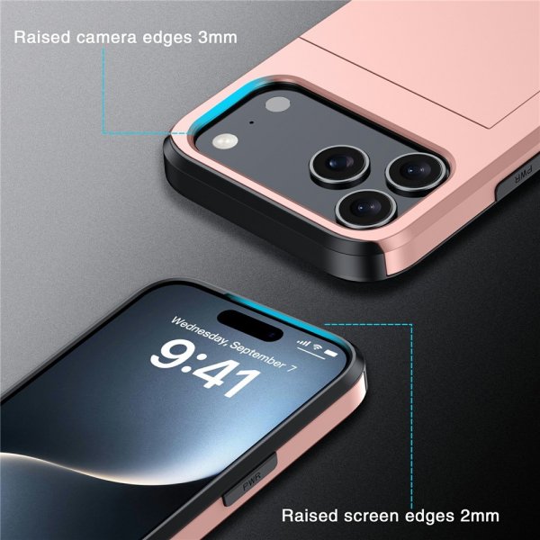 iPhone 17 Pro Kotelo Card Slide Vihreä