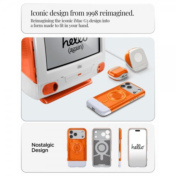 Spigen iPhone 17 Pro Classic C1 MagFit Tangerine -suojakuori
