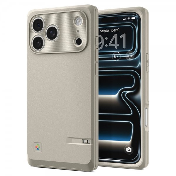 Spigen iPhone 17 Pro -kuori Classic LS MagFit Stone