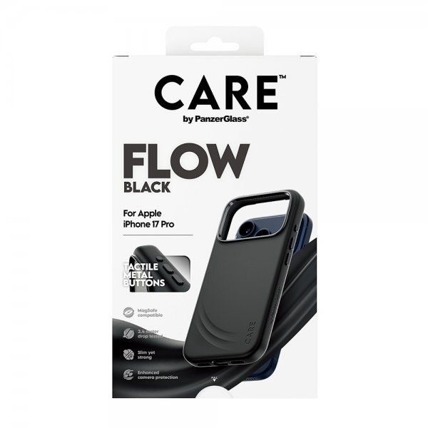 CARE by PanzerGlass iPhone 17 Pro -kuori Flow MagSafe musta