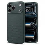 Spigen iPhone 17 Pro -suojakuori Liquid Air Abyss Green