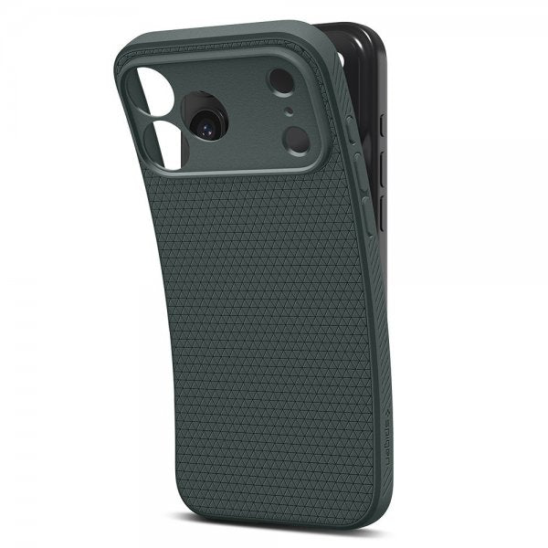 Spigen iPhone 17 Pro -suojakuori Liquid Air Abyss Green