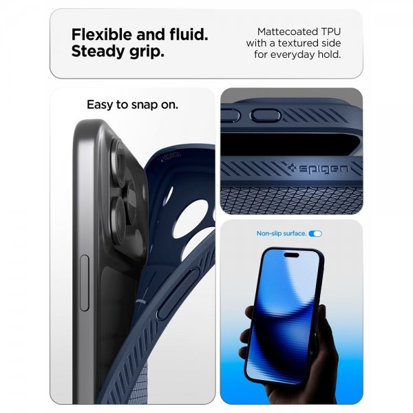 Spigen iPhone 17 Pro Kuori Liquid Air Navy Blue