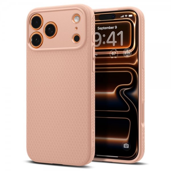 Spigen iPhone 17 Pro Max Kuori Liquid Air Titanium Pink