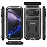 R-JUST iPhone 17 Pro Kuori Metallinen Iskunkestävä Musta