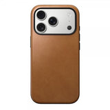 Nomad iPhone 17 Pro -kuori, Modern Leather Case, English Tan