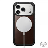 Nomad iPhone 17 Pro -kuoret Modern Leather Case Horween Rustic Brown