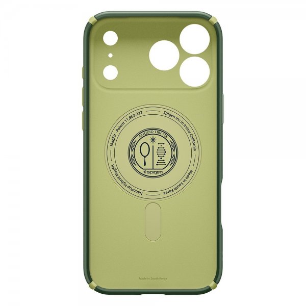 Spigen iPhone 17 Pro -kuori Nano Pop Hybrid MagFit Avo Green