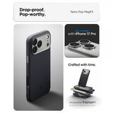 Spigen iPhone 17 Pro -kuori Nano Pop MagFit Black Sesame