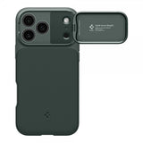 Spigen iPhone 17 Pro -kuori Optik Armor MagFit Abyss Green