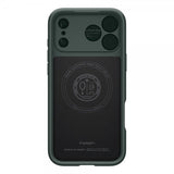 Spigen iPhone 17 Pro -kuori Optik Armor MagFit Abyss Green