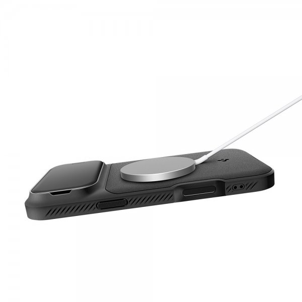 Spigen iPhone 17 Pro -kuori Optik Armor MagFit Musta