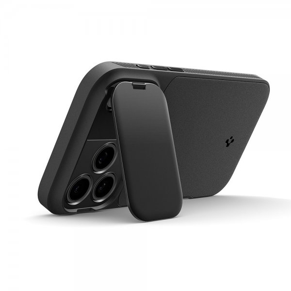 Spigen iPhone 17 Pro -kuori Optik Armor MagFit Musta