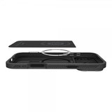 Spigen iPhone 17 Pro -kuori Optik Armor MagFit Musta