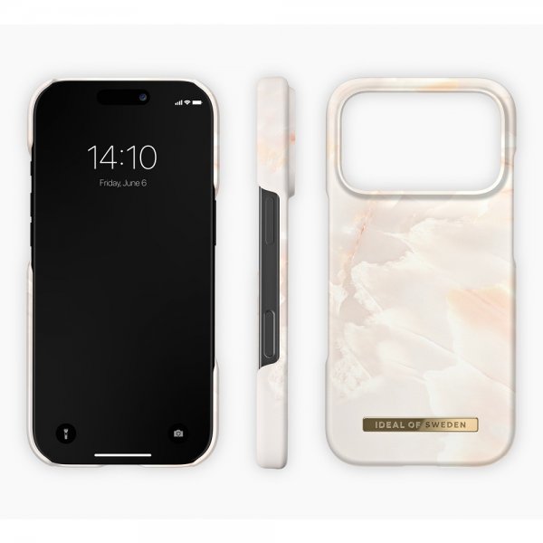 Ideal of Sweden iPhone 17 Pro -kuori painettu MagSafe Rose Pearl Marble