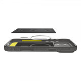 Spigen iPhone 17 Pro -kuori, Rugged Armor MagFit, harmaa