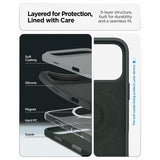 Spigen iPhone 17 Pro Silikonikuori Silicone Fit MagFit Abyss Green