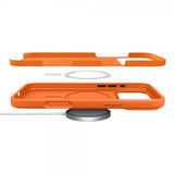 Spigen iPhone 17 Pro Silikonikuori Silicone Fit MagFit Cosmic Orange
