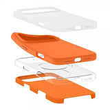 Spigen iPhone 17 Pro Silikonikuori Silicone Fit MagFit Cosmic Orange