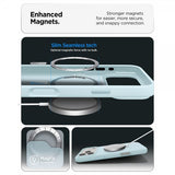 Spigen iPhone 17 Pro -kuori, Silicone Fit MagFit, Mute Blue