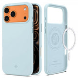 Spigen iPhone 17 Pro -kuori, Silicone Fit MagFit, Mute Blue