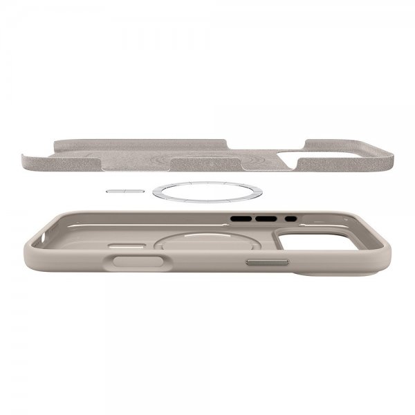 Spigen iPhone 17 Pro Silikonikuori Silicone Fit MagFit Stone