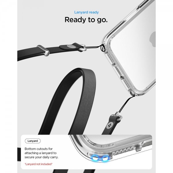 Spigen iPhone 17 Pro -suojakuori Ultra Hybrid Crystal Clear