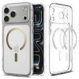 Spigen iPhone 17 Pro Ultra Hybrid MagFit Clear Gold -kuori