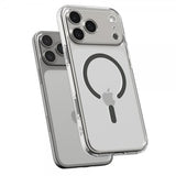 Spigen iPhone 17 Pro -suojakuori Ultra Hybrid MagFit Clear Graphite