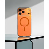 Spigen iPhone 17 Pro Ultra Hybrid MagFit kirkas oranssi kuori