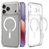 Spigen iPhone 17 Pro -suojakuori Ultra Hybrid MagFit Clear White