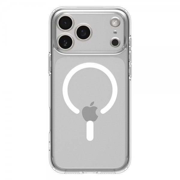 Spigen iPhone 17 Pro -suojakuori Ultra Hybrid MagFit Clear White