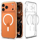 Spigen iPhone 17 Pro -suojakuori Ultra Hybrid MagFit Clear White