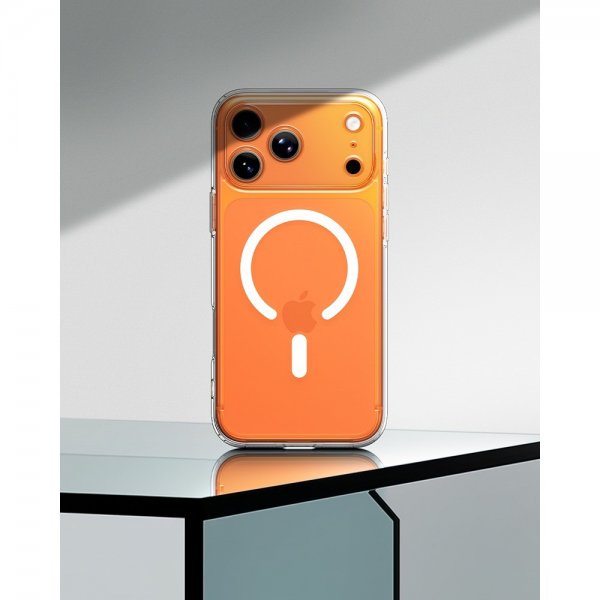 Spigen iPhone 17 Pro -suojakuori Ultra Hybrid MagFit Clear White