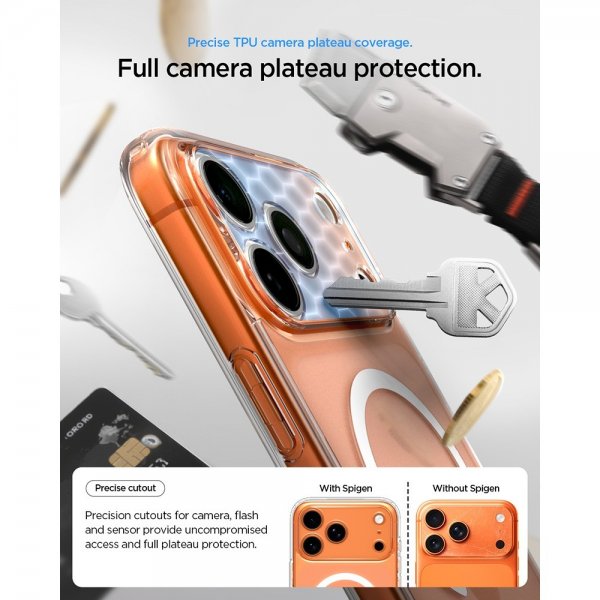 Spigen iPhone 17 Pro -kuori, Ultra Hybrid MagFit Frost White