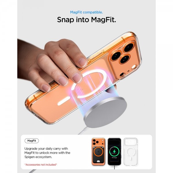 Spigen iPhone 17 Pro -kuori, Ultra Hybrid MagFit Frost White