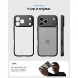 Spigen iPhone 17 Pro -suojakuori Ultra Hybrid Matte Black