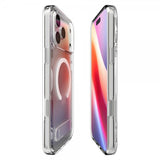 Spigen iPhone 17 Pro -suojakuori Ultra Hybrid S MagFit Clear White