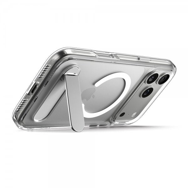 Spigen iPhone 17 Pro -suojakuori Ultra Hybrid S MagFit Clear White