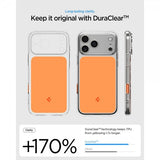 Spigen iPhone 17 Pro -kuori, Ultra Hybrid T MagFit, kiiltävä oranssi